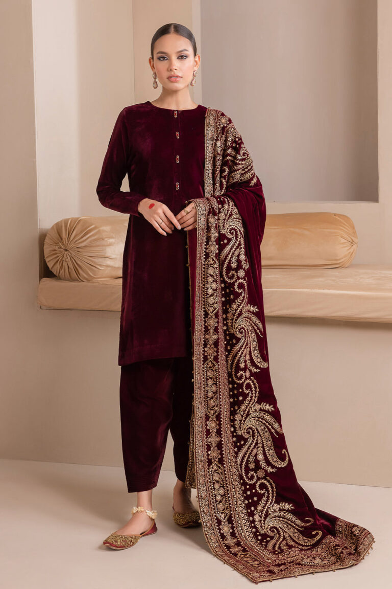 BAROQUE | EMBROIDERED VELVET SHAWL '23 | VS-44