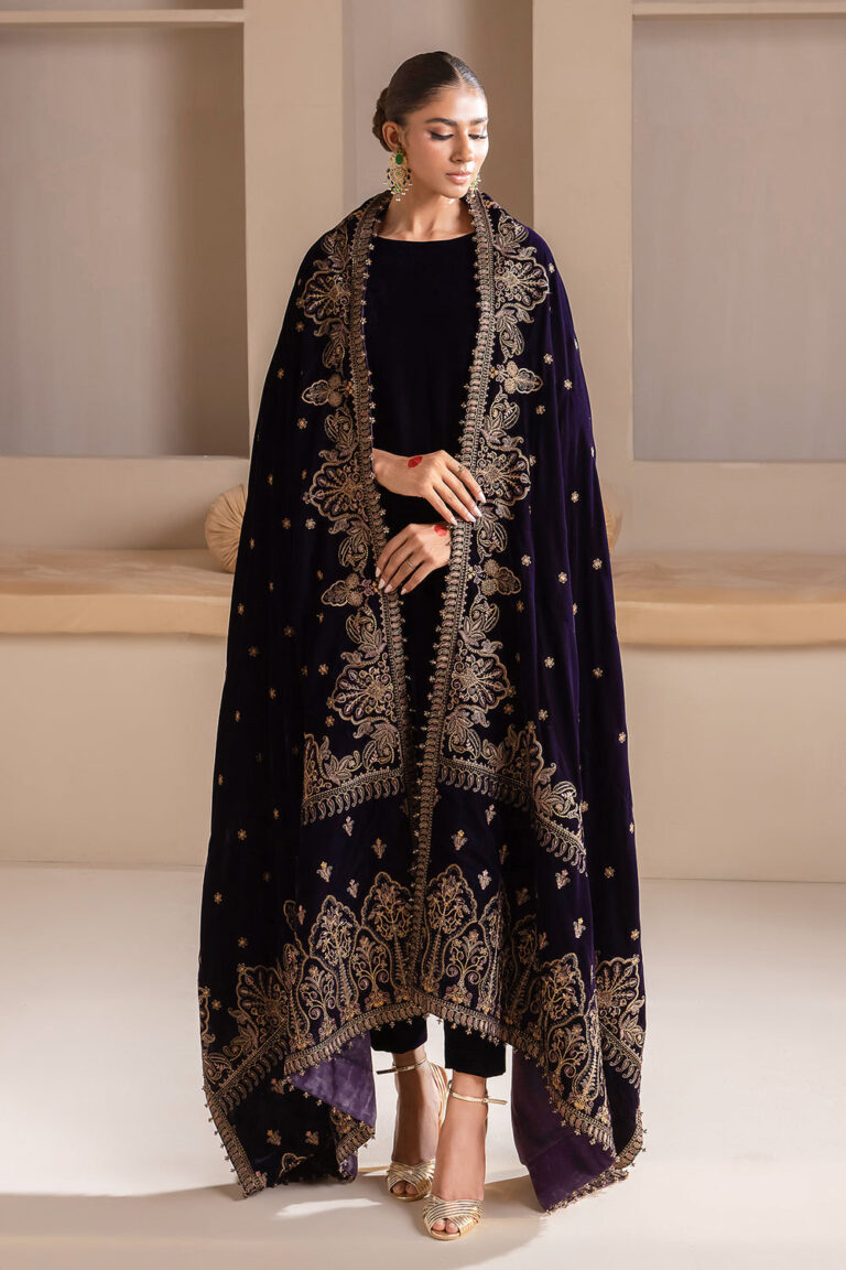 BAROQUE | EMBROIDERED VELVET SHAWL '23 | VS-41