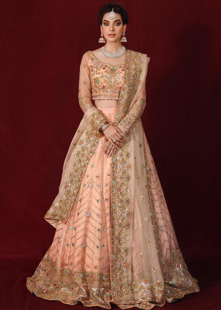 Baby Pink Lehenga with Choli and Dupatta Indian Dress