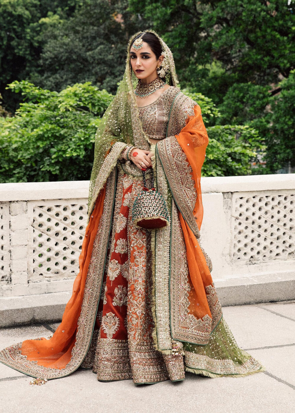 Bridal Lehenga Choli with Dupatta Indian Bridal Wear - Image 2