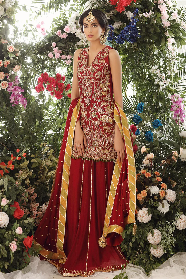 DeepMaroonShirtLehengaforPakistaniWeddingDresses_720x