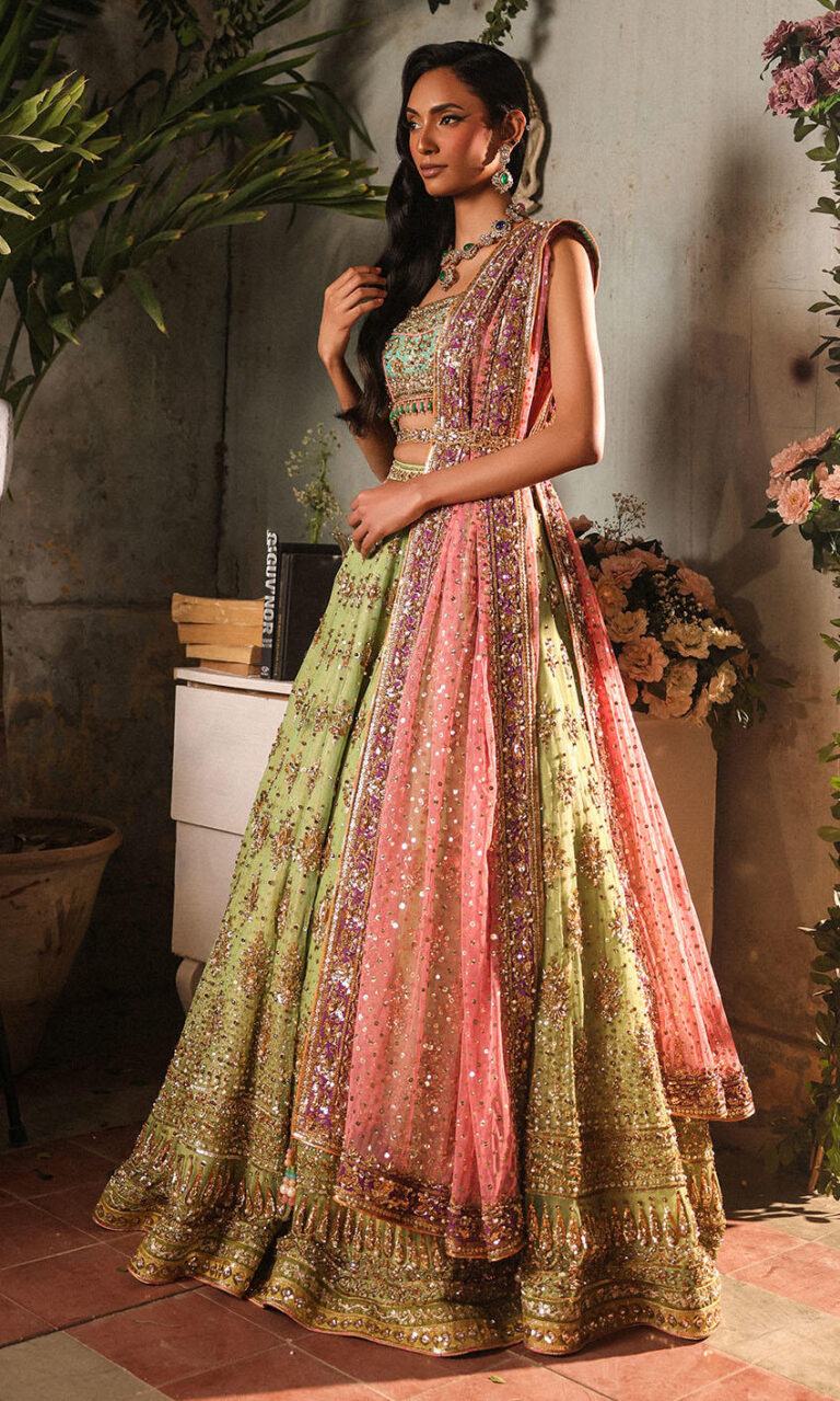 GreenLehengaandTurquoiseCholiIndianBridalDress_1080x