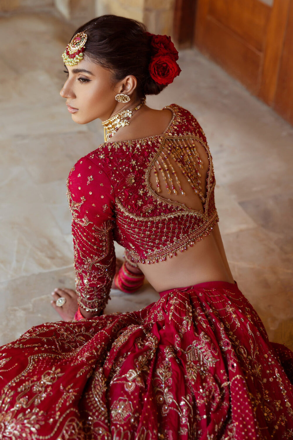 Indian Bridal Dress in Choli Lehenga Style for Wedding - Image 6