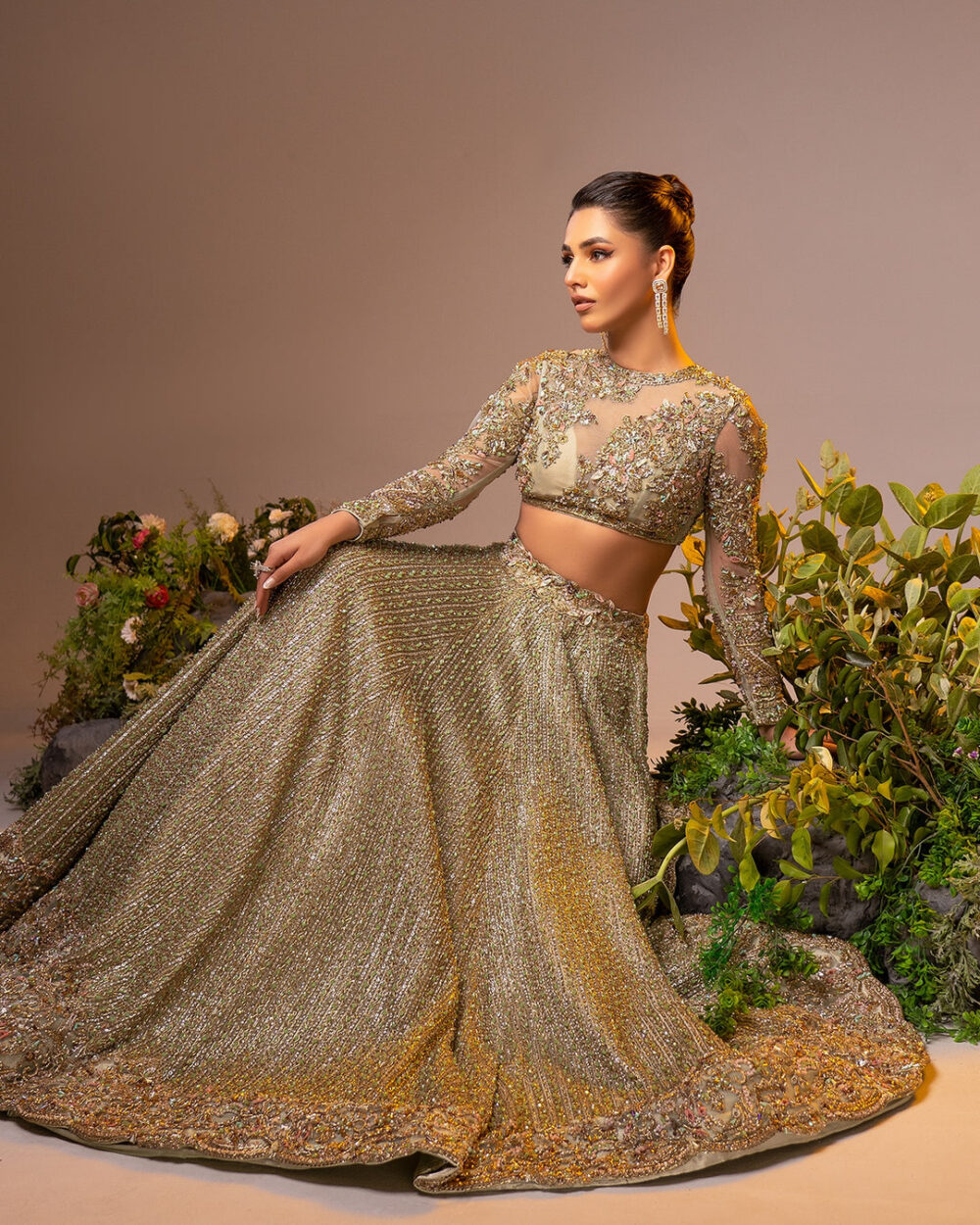 Indian Bridal Dress in Wedding Lehenga and Choli Style - Image 5