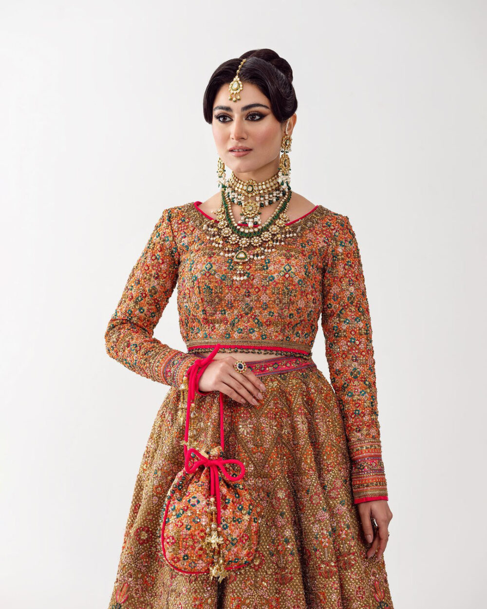 Embellished Lehenga Choli Dupatta Dress for Wedding - Image 2