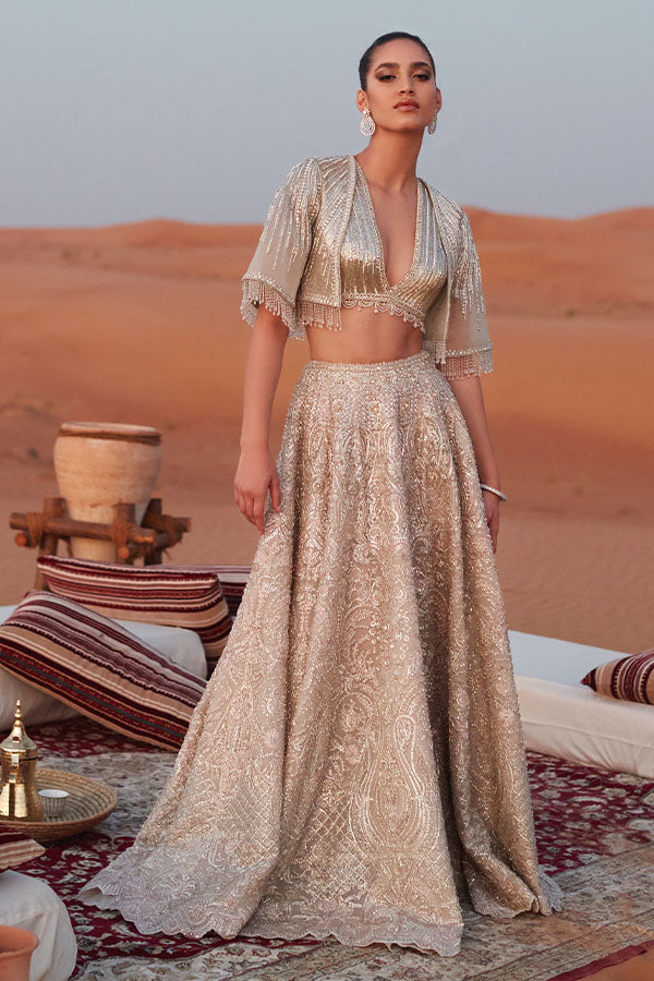 Embroidered White Pink Lehenga Choli Indian Bridal Wear