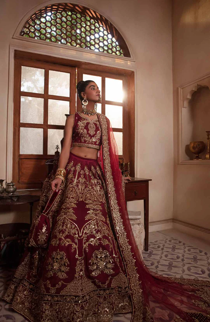 IndianBridalLehengaCholiDupattainMaroonColor_1080x