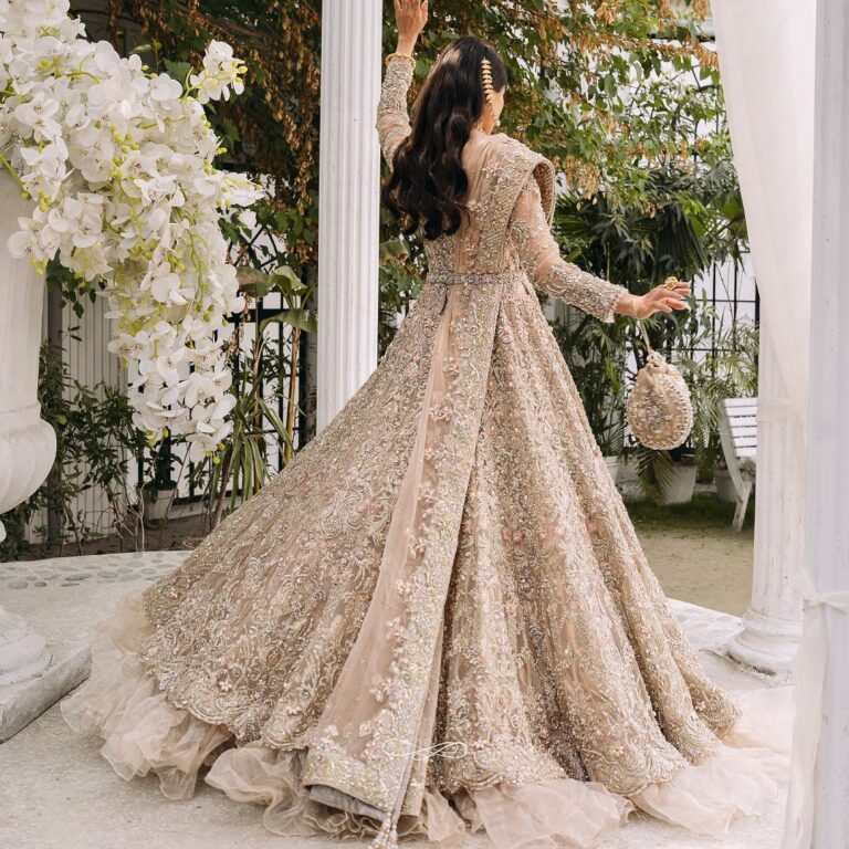 EmbellishedIndianBridalWearBrownSkinLehngaFrock_1080x