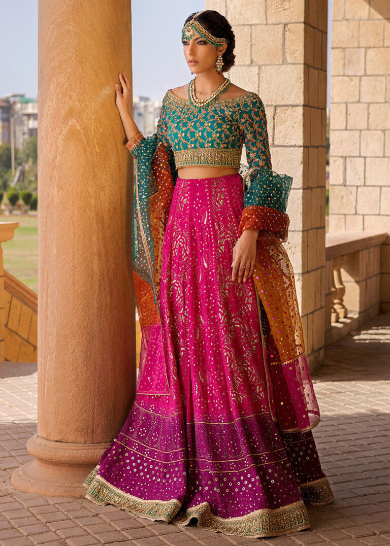 Indian Mehndi Lehenga Choli Designer Dress #BN1170