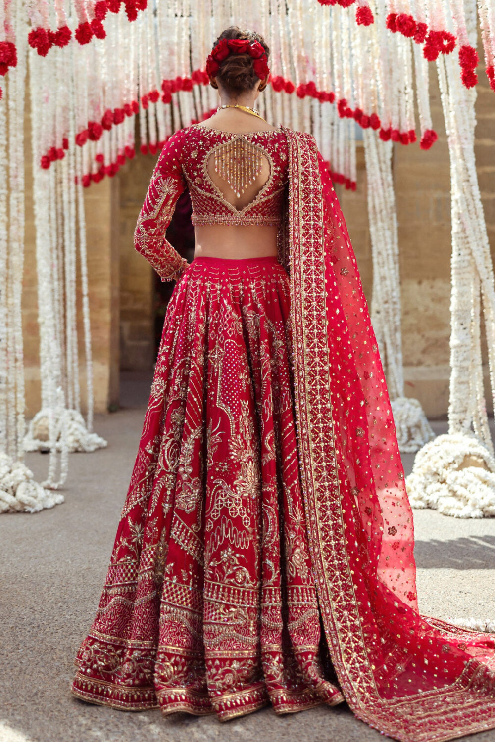 Indian Bridal Dress in Choli Lehenga Style for Wedding - Image 3
