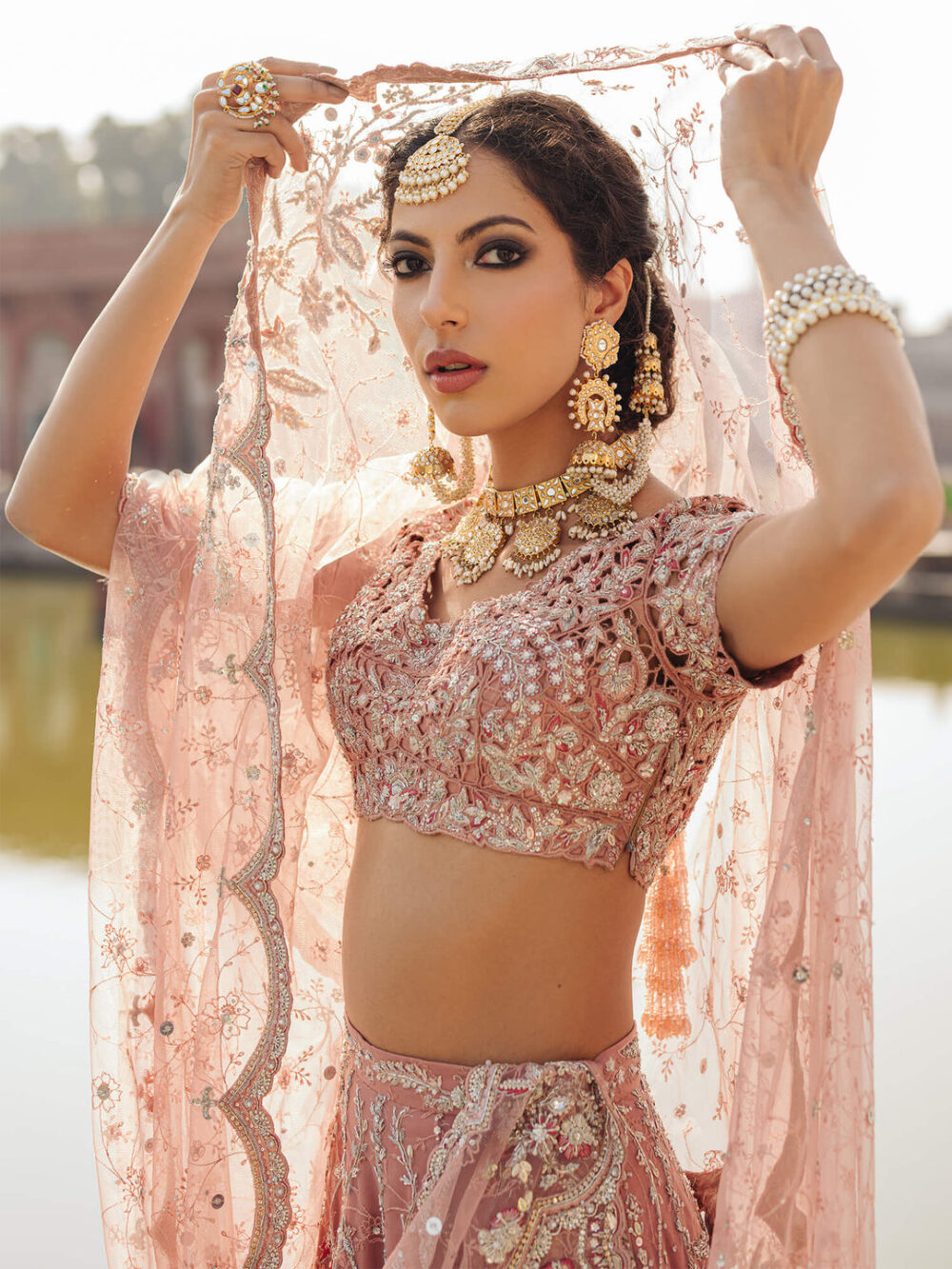 Indian Bridal Dress in Wedding Lehenga Choli Style - Image 3