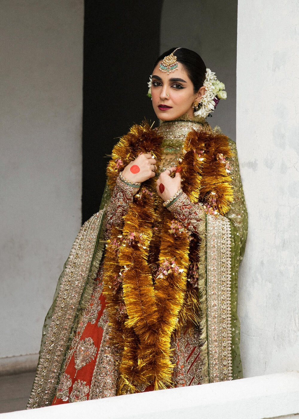 Royal Net Lehenga and Velvet Choli Bridal Wedding Dress - Image 3