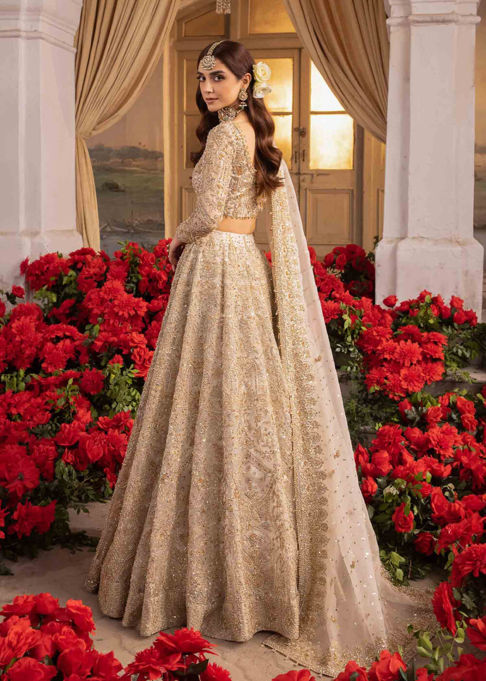 Embellished Lehenga Choli Dupatta Bridal Wedding Dress - Image 2