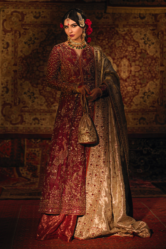 EmbellishedIndianBridalWearMaroonLehengaGown_1080x