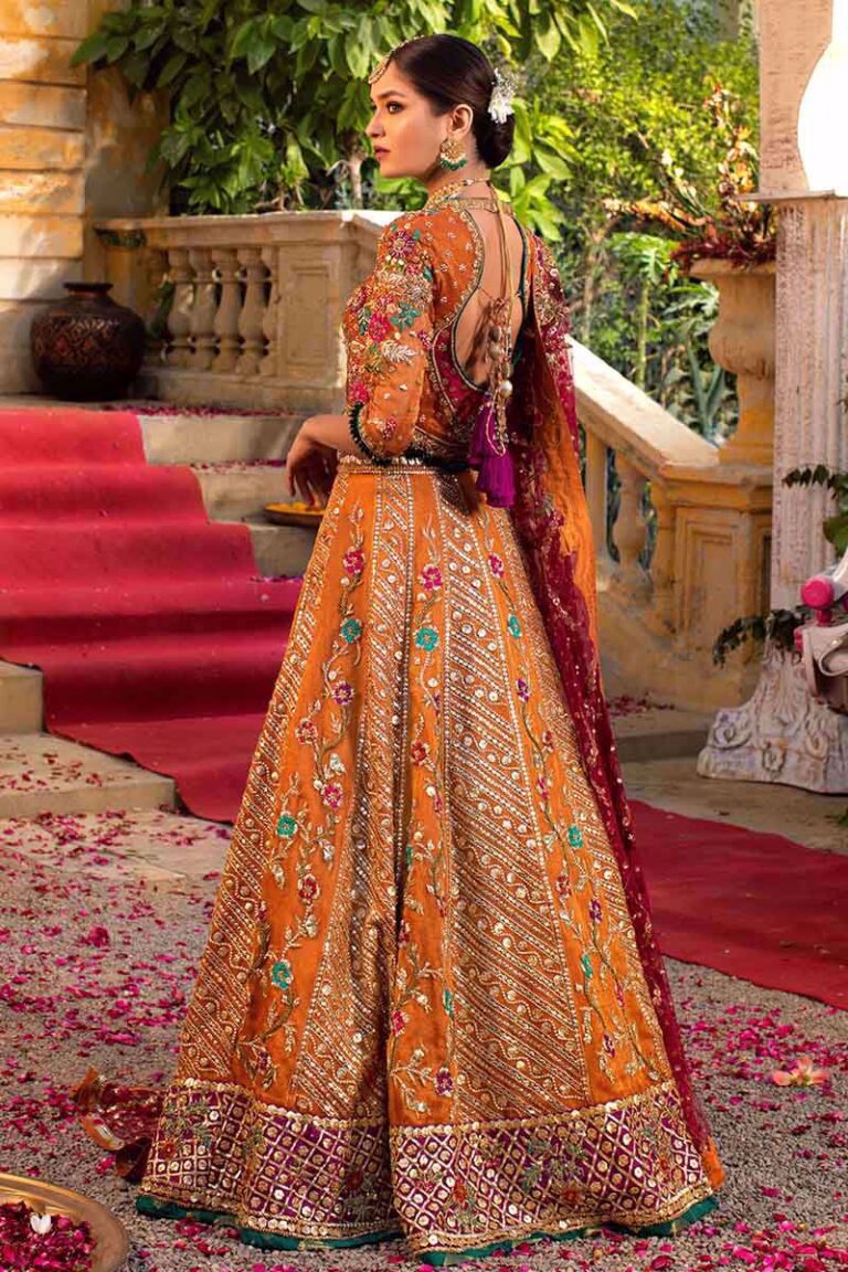 Designer Orange Lehenga Choli for Wedding Wear #BN1256