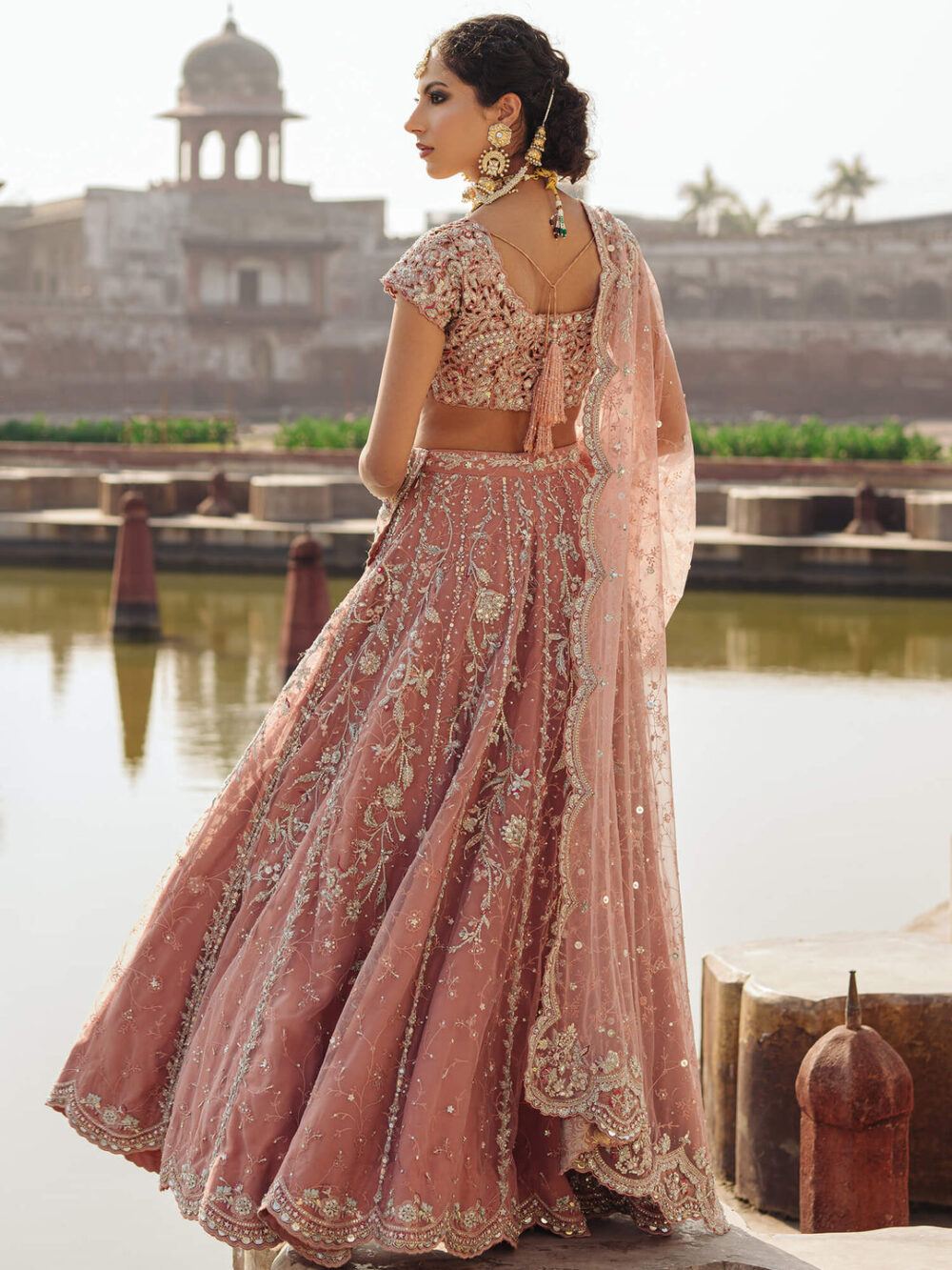 Indian Bridal Dress in Wedding Lehenga Choli Style - Image 2