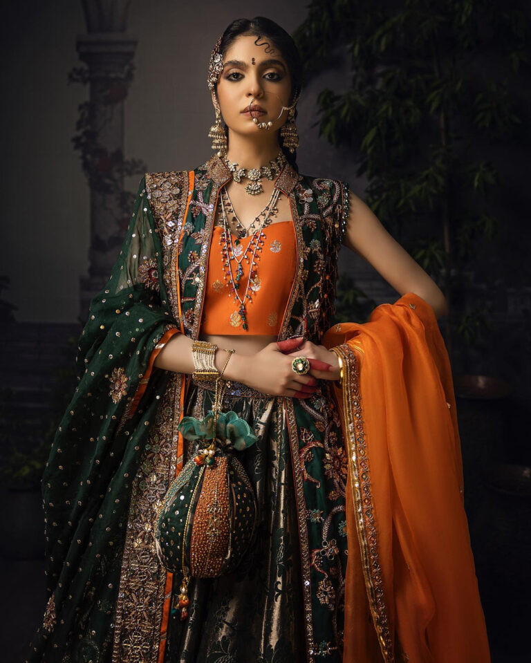 GreenLehengawithCholiandOpenGownBridalDress_1080x
