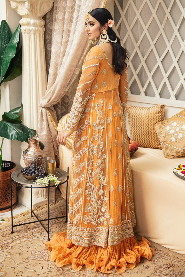 Kalidaar Net Bridal Pishwas with Lehenga Dress #BS707