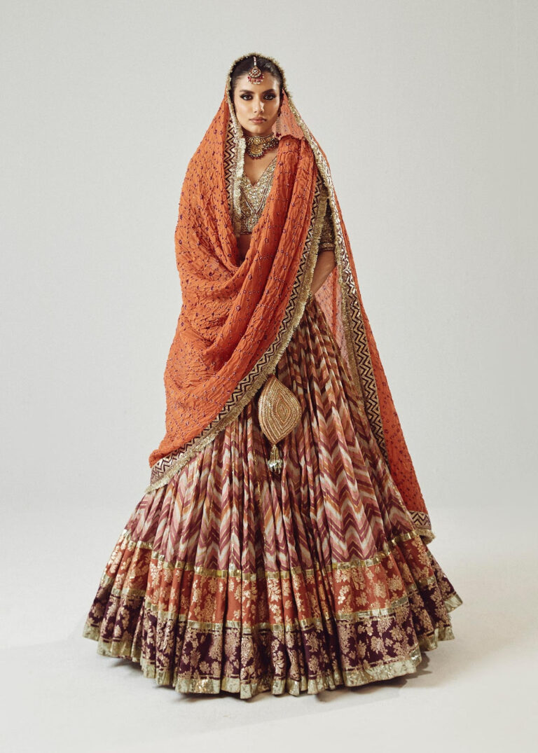 Traditional Bridal Lehenga Choli Dupatta Wedding Dress