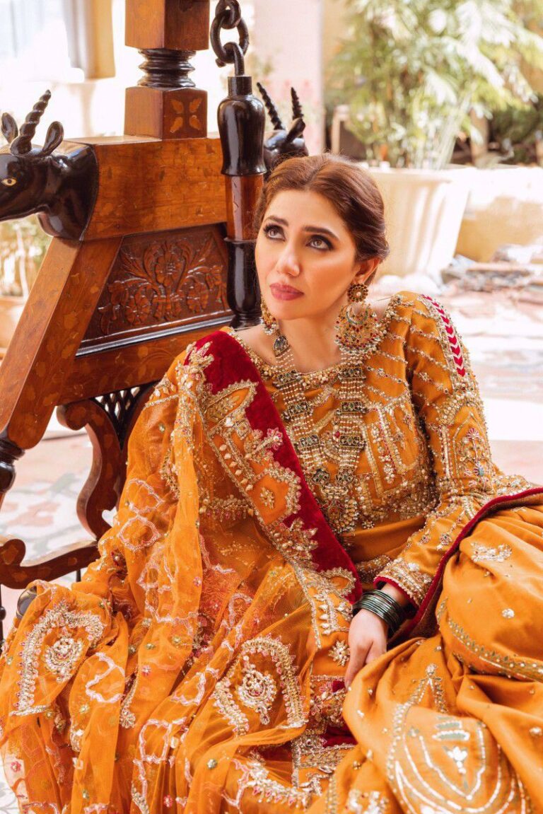 Pakistani Gharara in Beautiful Tangerine Color #BR24